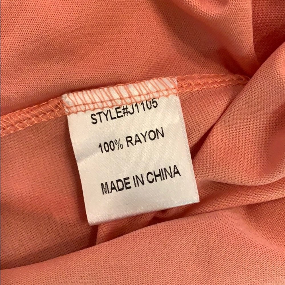 NWT!{Jodifl}Sz S Crinkly Peach Shift Dress - Picture 7 of 8